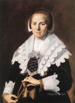 フランス・ハルス Painting - 扇子を持つ女性の肖像 オランダ黄金時代 フランス・ハルス